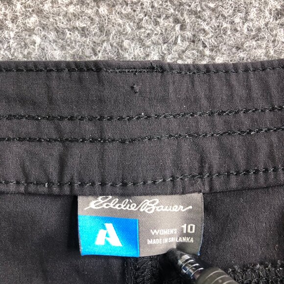 Eddie Bauer First Ascent Shorts Womens 10 Black Hiking Stretch Lightweight - Picture 3 of 10